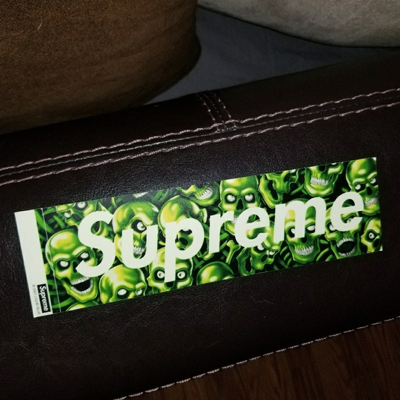 supreme glow in the dark sticker